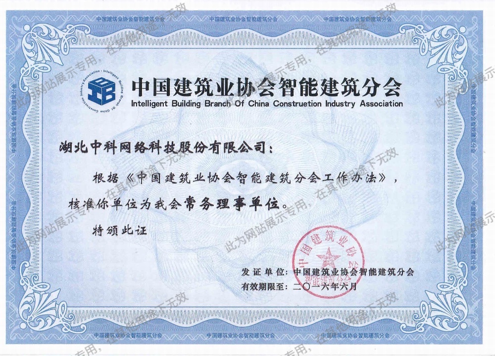 中國(guó)建築協會(huì)智能(néng)建築分(fēn)會(huì)常務理(lǐ)事(shì)單位